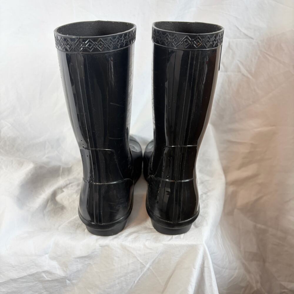 UGG Girls Raana black mid calf rain boots.  Waterproof.  Size 4. - Picture 6 of 8